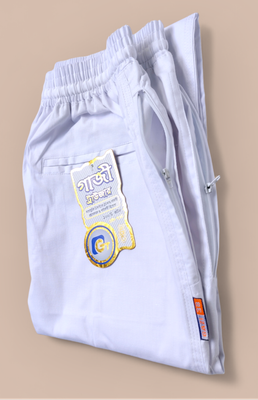 New Stylish White Color Narrow Pant Pajama For Men_img_1