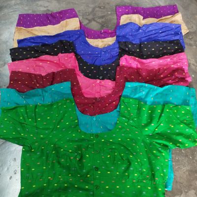 সুতি কাতান ব্লাউজ (প্লেন হাতা)_img_0