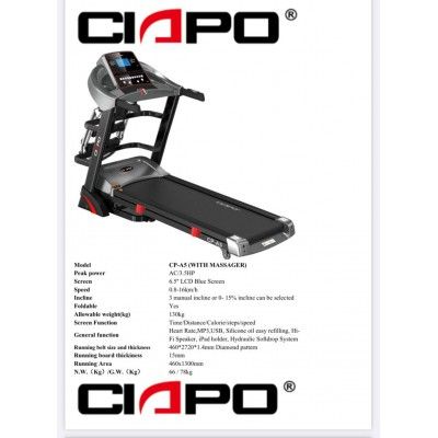 Ciapo Multifunction 3.5HP AC Motor Foldable Treadmill CP-A5_img_1