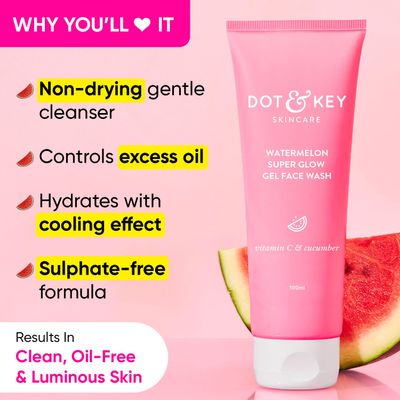 DOT & KEY Watermelon Super Glow Gel Face Wash 100ml_img_3
