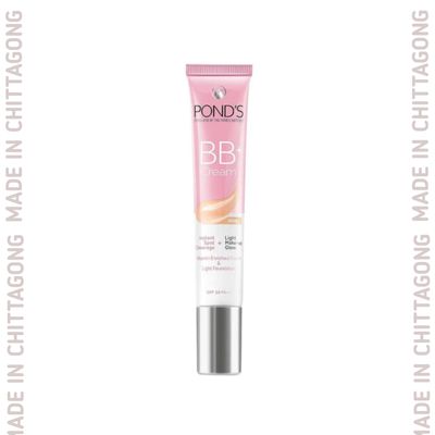 Ponds BB+ Cream Instant Spot Coverage + Light Make-up Glow IvorySize: 18gm_img_0