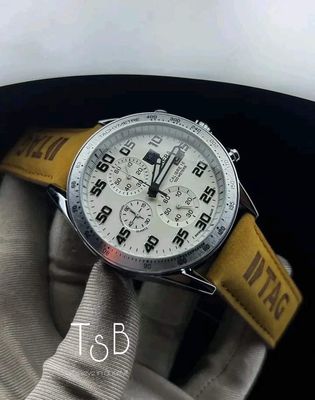 Tag Heuer Calibre 16 Brown Belt White Dial AA Grade_img_0
