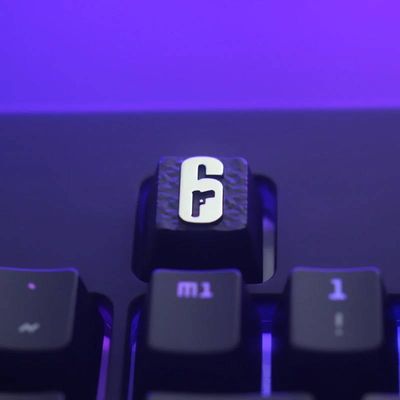 Rainbow Six Siege - Zinc-plated Aluminum Artisan R4 Keycaps_img_1