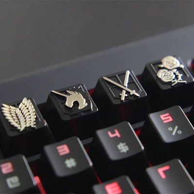 Attack on Titan 4pcs Set - Zinc-plated Aluminum Artisan R4 Keycaps_img_0