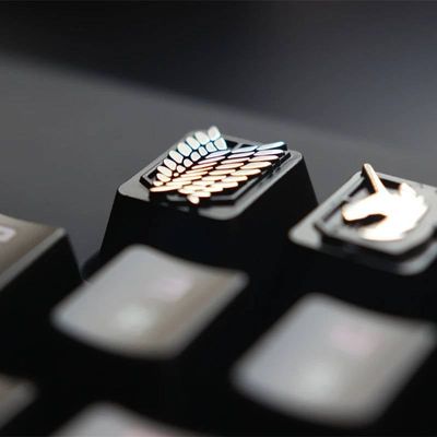 Attack on Titan 4pcs Set - Zinc-plated Aluminum Artisan R4 Keycaps_img_1