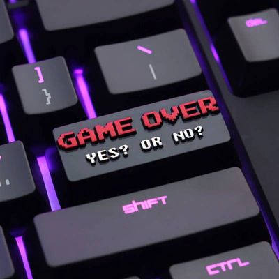 Game Over - Black - Zinc-plated Aluminum Artisan ENTER Keycaps_img_0