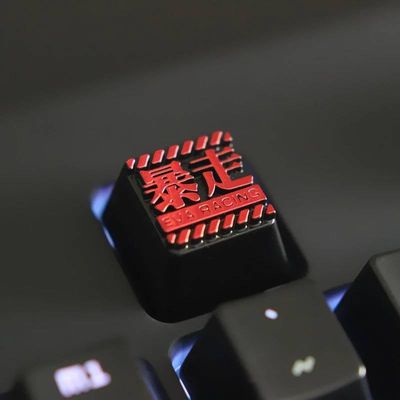 EVA Racing - Black - Zinc-plated Aluminum Artisan R4 Keycaps_img_0