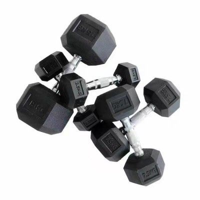 Rubber coated hex dumbbell 2.5kg,5kg,7.5kg,10kg,12.5kg,15kg,17.5kg,20kg,22.5kg,25kg,27.5kg,30kg,32.5kg,35kgpair 240tk per kg_img_3