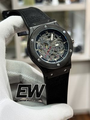 HUBLOT AUTOMOTIC VELVET BELT FULL BLACK PINK STONE_img_0