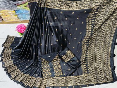 Premium Bodhuya Japani Silk Saree & Panjabi Set_img_6