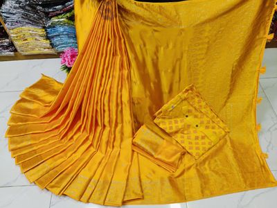 Premium Bodhuya Japani Silk Saree & Panjabi Set_img_10