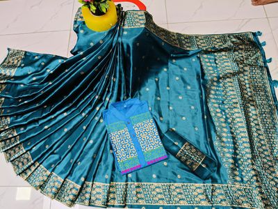 Premium Bodhuya Japani Silk Saree & Panjabi Set_img_13