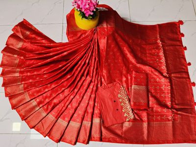 Premium Bodhuya Japani Silk Saree & Panjabi Set_img_16