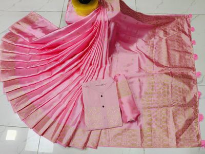Premium Bodhuya Japani Silk Saree & Panjabi Set_img_17