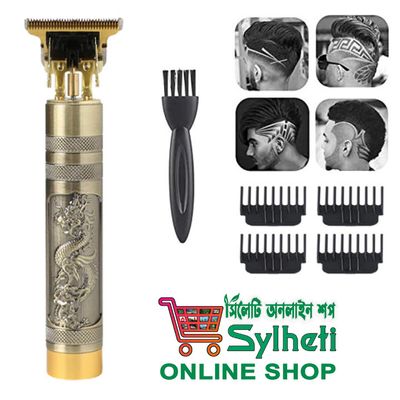 Rechargeable Vintage T9 Dragon Style Trimmer Metal Body_img_1