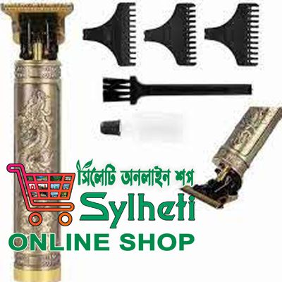 Rechargeable Vintage T9 Dragon Style Trimmer Metal Body_img_3