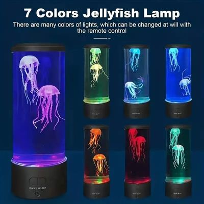 Jellyfish Lava Lamp,7 Dynamic Color Changing Settings, Soft Night Light, Realistic Jellyfish Design for a Relaxing Ambiance_img_6