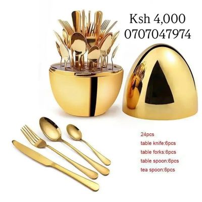 Egg themed 24 piece Cultery Set_img_5