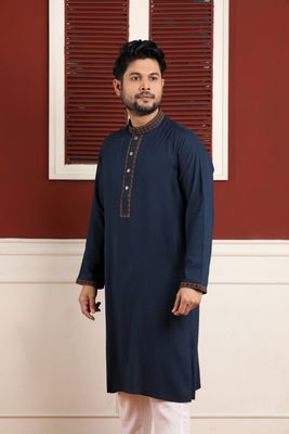 Regal Navy Embroidery Panjabi_img_3