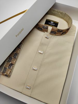 Golden Elegance Embroidered Panjabi_img_3