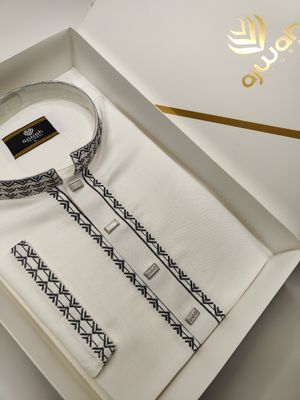 White Elegance Embroidered panjabi_img_1