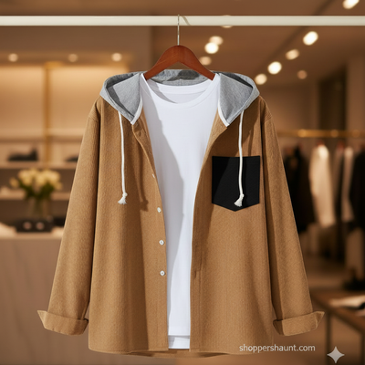 Export Quality corduroy hooded shirt for winter 0053_img_1