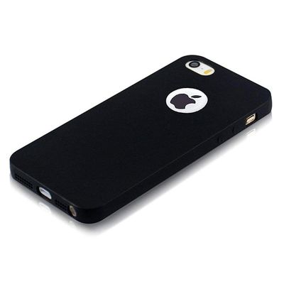 For iPhone 5 / 5s Premium Silicone Matte Soft Phone Case - Black - Phone Back Cover_img_0