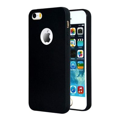 For iPhone 5 / 5s Premium Silicone Matte Soft Phone Case - Black - Phone Back Cover_img_3