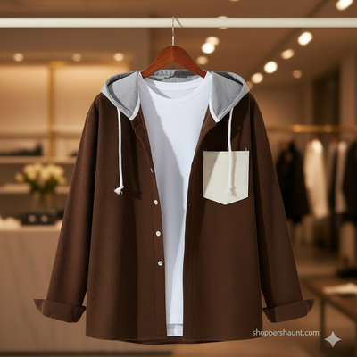 Export corduroy Hooded shirt 017_img_0