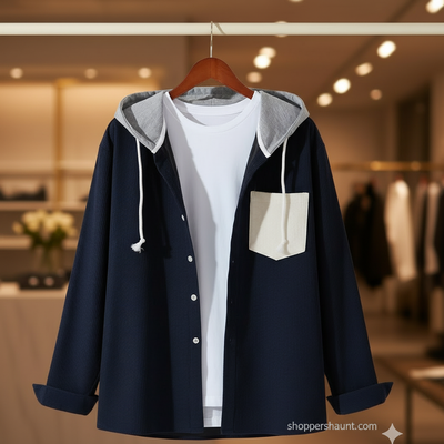 Premium corduroy hooded shirt for winter (unisex)_img_0