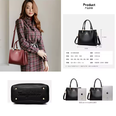 Luxury Vintage Soft Leather Handbag for Women_img_3
