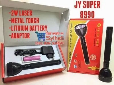 JY SUPER 8990 Rechargeable Metal Torch- Torch Light_img_0