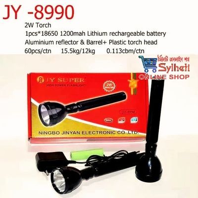 JY SUPER 8990 Rechargeable Metal Torch- Torch Light_img_1