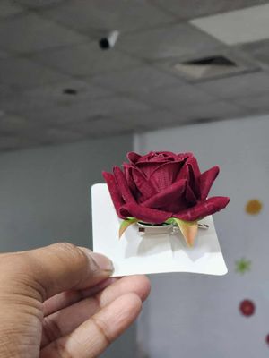 Rose velvet hair clip and brooch_img_10