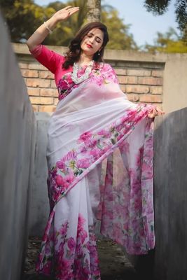 Monohor Digital Print Half Silk Saree_img_4