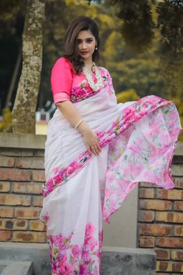 Monohor Digital Print Half Silk Saree_img_6