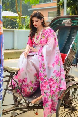 Monohor Digital Print Half Silk Saree_img_9