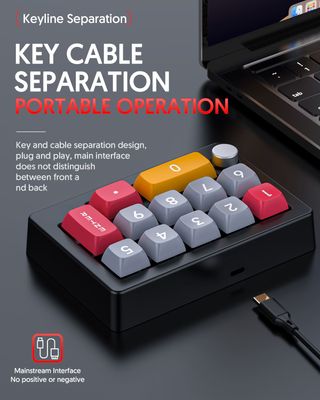K808 12 Key Hot swappable Wired Macro RGB Keyboard_img_4