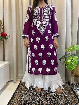 Embroidery Gharara Kameez Set_img_3