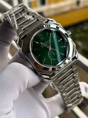 Bvlgari 60Sec Chain Silver Glossy Green Dial_img_0