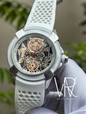 JACOB & CO CR7 QUARTZ SWEEP SILVER CASE WHITE BELT_img_0