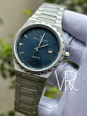 VACHERON CONSTANTIN QUARTZ SILVER CHAIN BLUE DIAL_img_0