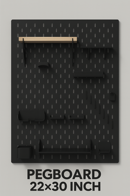 22×30 Square Inch Melamine PegBoard – Premium Wall Organizer_img_4