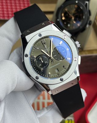Hublot Classic Fusion Chrono Belt Full Black Silver Case_img_0