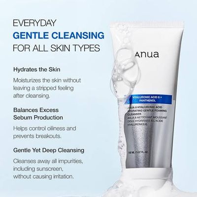 Anua 8 Hyaluronic Acid Hydrating Gentle Foaming Cleanser (150ml)_img_2