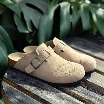 Men's Suede Leather Half Slippers_img_0