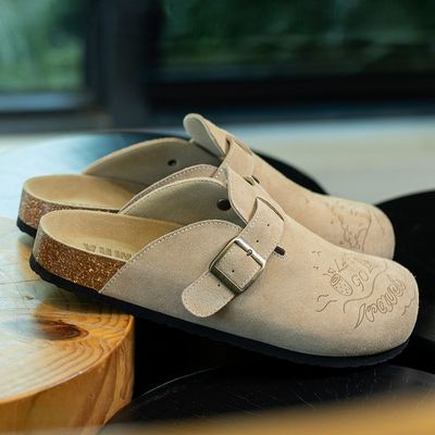 Men's Suede Leather Half Slippers_img_7