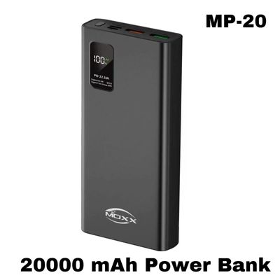 Moxx MP-PB20 Power Bank ⚡ 20000mAh 🖤 Black with 6 Months Warranty_img_0