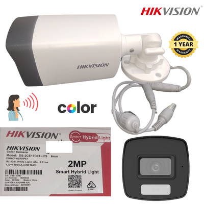 Hikvision DS-2CE17D0T-LFS (3.6mm) (2.0MP) Bullet CC Camera (built in Audio)_img_1