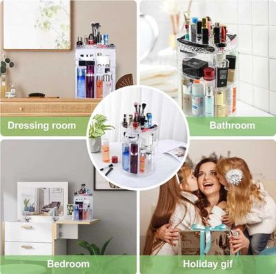 360 Degree Rotation Adjustable Multi-Function Cosmetic organizer shelf_img_3